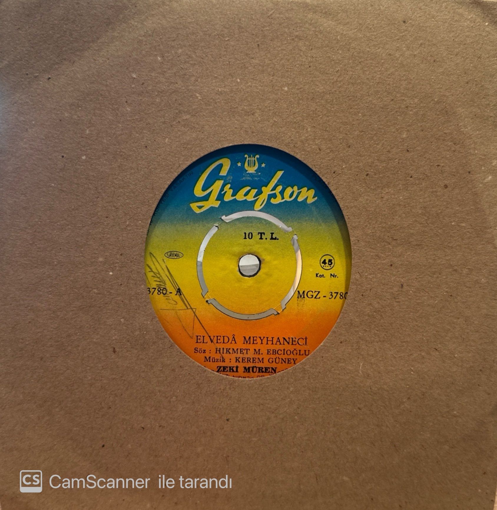 Zeki Müren - Elveda Meyhaneci / Kulakların Çınlasın 45'lik