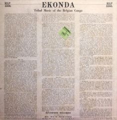 Ekonda – Tribal Music Of The Belgian Congo LP
