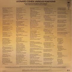 Leonard Cohen – Various Positions LP