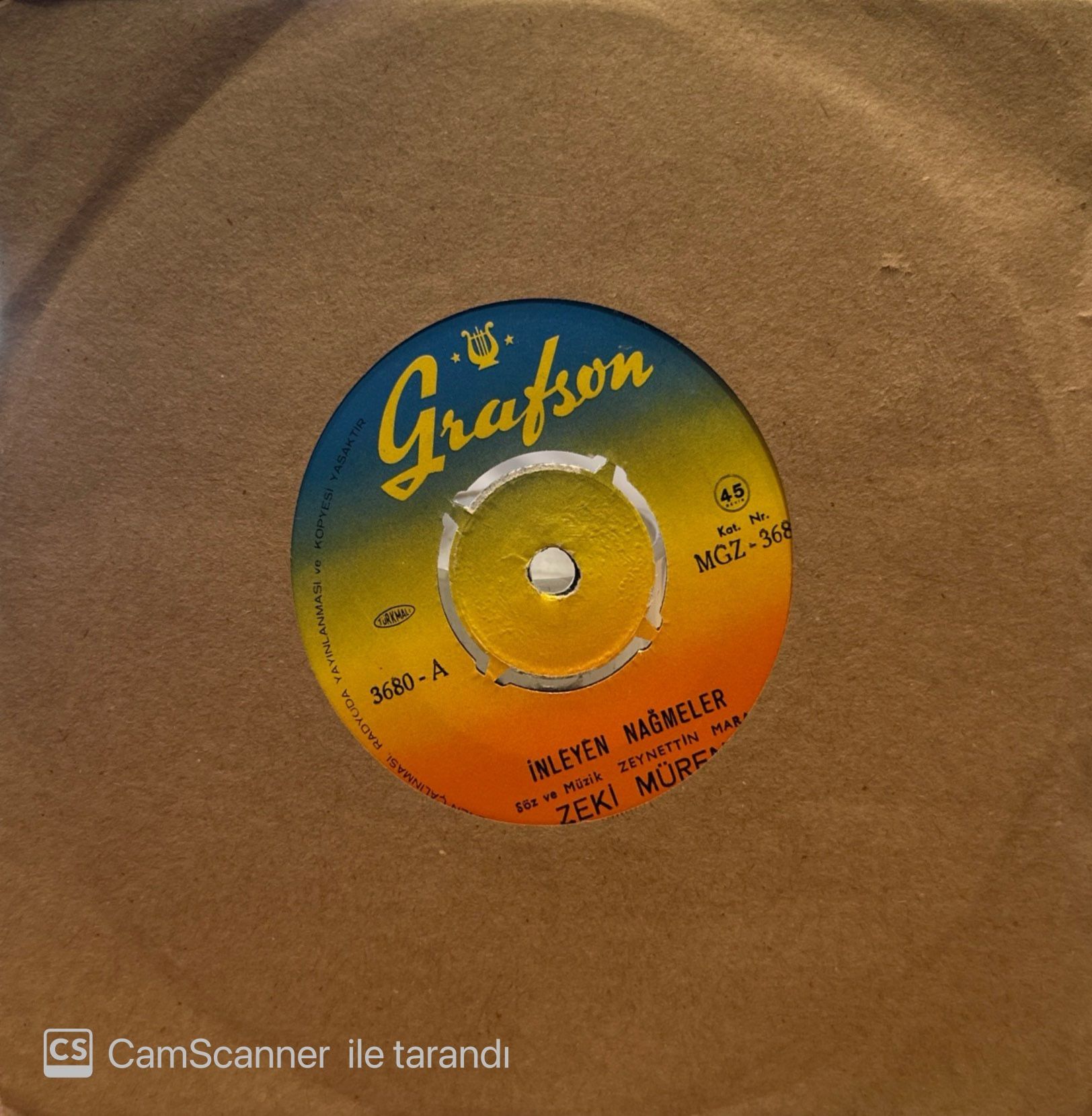 Zeki Müren - İnleyen Nağmeler / Gizli Aşk 45’lik