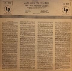 The Dave Brubeck Quartet – Jazz Goes To College LP