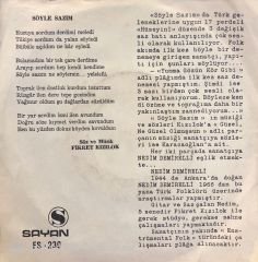 Fikret Kızılok - Güzel Ne Güzel Olmuşsun / Söyle Sazım 45lik