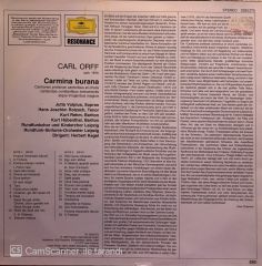 Carl Orff - Herbert Kegel, Rundfunk-Sinfonie-Orchester Leipzig, Rundfunkchor Und Kinderchor Leipzig, Jutta Vulpius, Hans Joachim Rotzsch, Kurt Rehm, Kurt Hübenthal – Carmina Burana LP