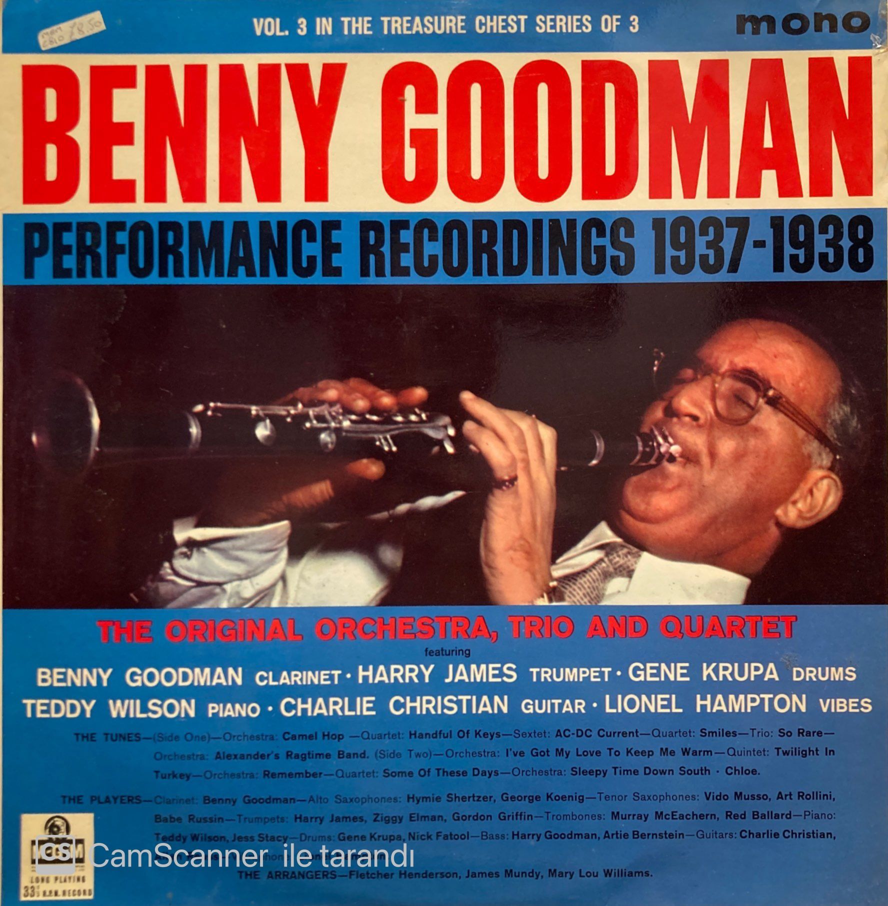 Benny Goodman – Treasure Chest Performance Recordings 1937-1938 Volume 3 LP