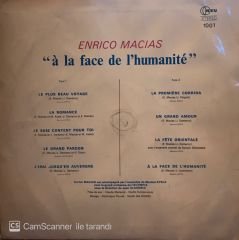 Enrico Macias – À La Face De L'humanité LP