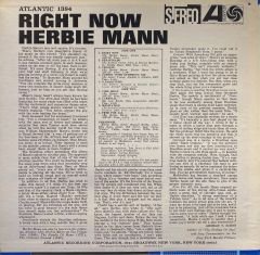 Herbie Mann – Right Now LP