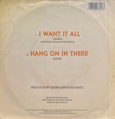 Queen - I Want It All / Hang On In There 45'lik