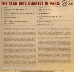 Stan Getz Quartet – Stan Getz Quartet In Paris LP