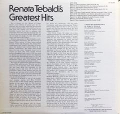 Renata Tebaldi – Renata Tebaldi's Greatest Hits LP