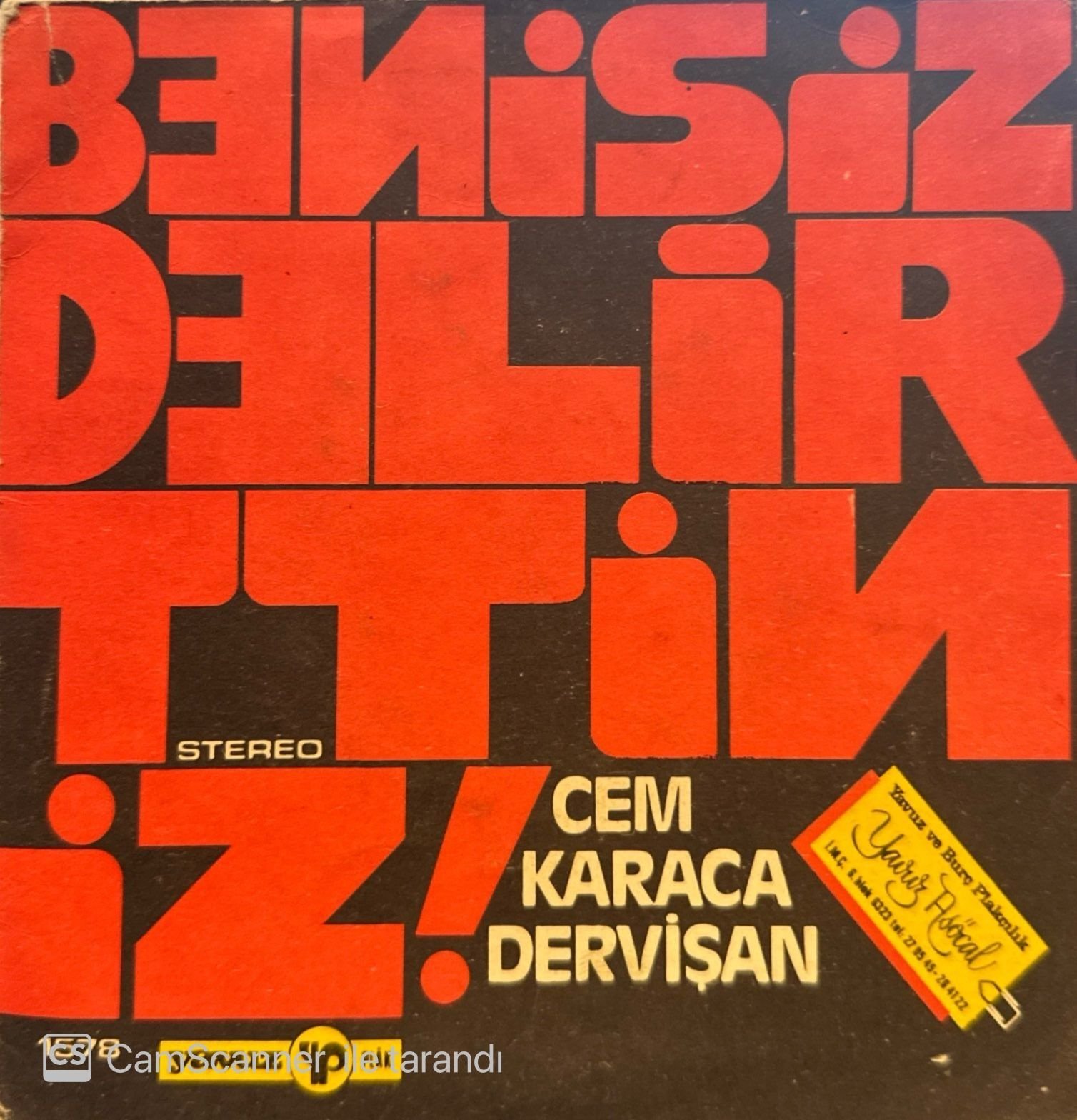 Cem Karaca & Dervişan - Beni Siz Delirtiniz / Niyazi 45'lik