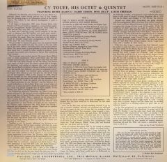 Cy Touff – His Octet & Quintet LP