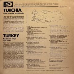 Turchia - Canti E Musica Tradizionale / Turkey - Traditional Songs And Music LP