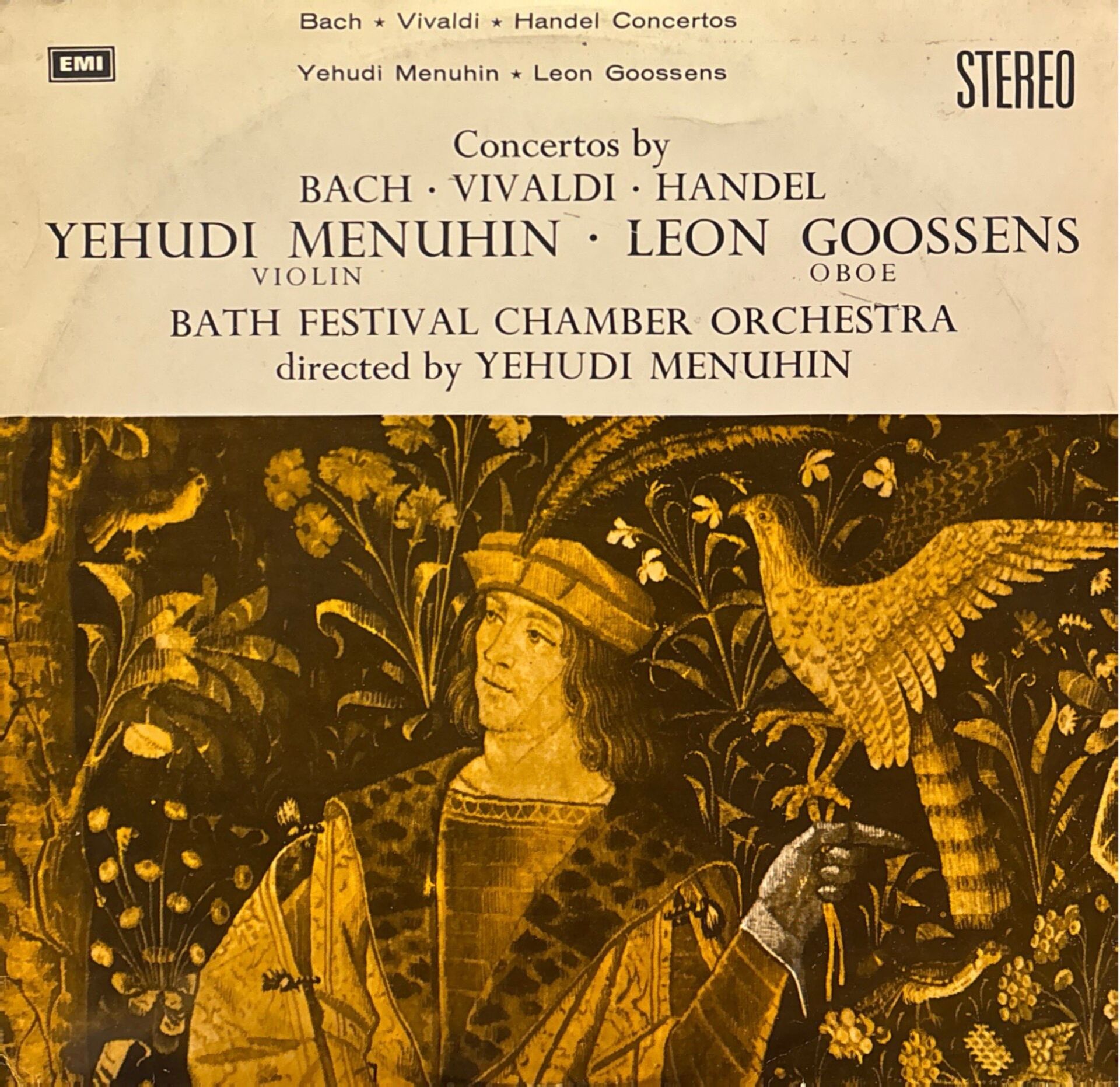 Bach* · Vivaldi* · Handel* / Yehudi Menuhin · Leon Goossens · Bath Festival Chamber Orchestra – Concertos By Bach · Vivaldi · Handel LP
