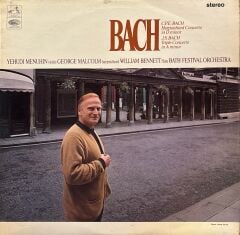 C. P. E. Bach* / J. S. Bach* - Yehudi Menuhin, George Malcolm, William Bennett (3) & The Bath Festival Orchestra* – Harpsichord Concerto In D Minor / Triple Concerto In A Minor lp