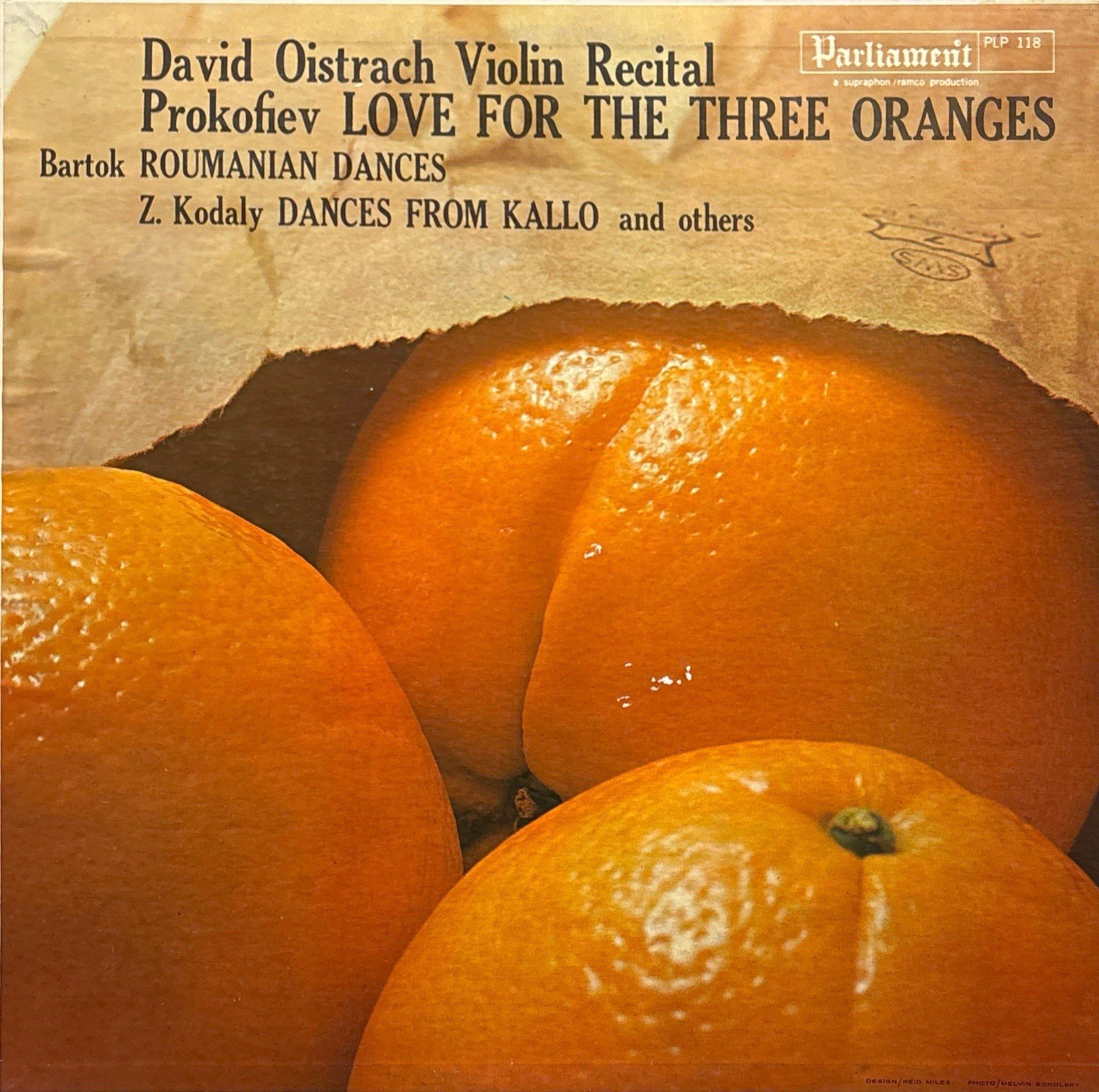 David Oistrach, Prokofiev*, Bartok*, Z. Kodaly* – Violin Recital / Love For The Three Oranges / Roumanian Dances / Dances From Kallo And Others LP