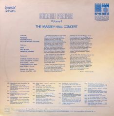 Charlie Parker – Volume 1 The Massey Hall Concert LP