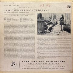 Mendelssohn* - Heather Harper, Janet Baker, Philharmonia Orchestra And Philharmonia Chorus, Otto Klemperer – Incidental Music To A Midsummer Night's Dream LP