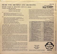 Purcell*, Vivaldi*, Haydn*, Unicorn Concert Orchestra, Harry Dickson*, Roger Voisin, Armando Ghitalla – Music For Trumpet And Orchestra LP