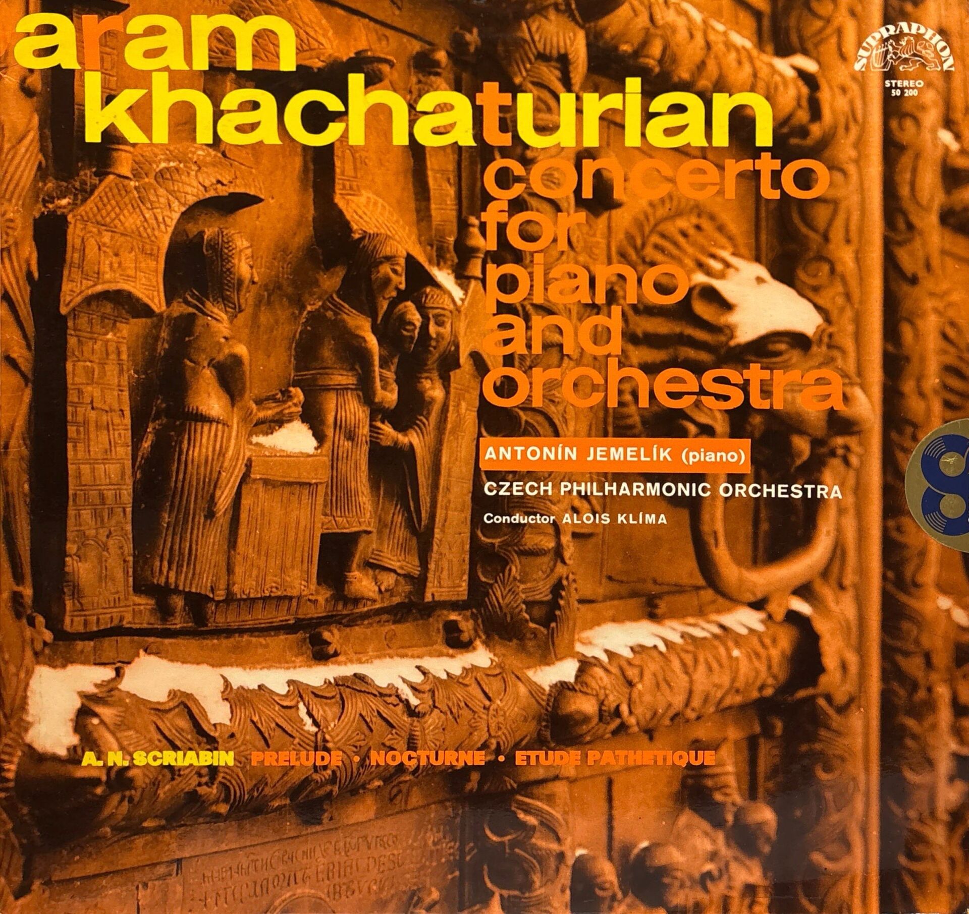 Antonín Jemelík, The Czech Philharmonic Orchestra, Alois Klíma – Khachaturian - Concerto for Piano And Orchestra LP