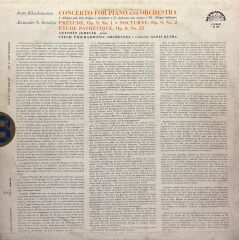 Antonín Jemelík, The Czech Philharmonic Orchestra, Alois Klíma – Khachaturian - Concerto for Piano And Orchestra LP