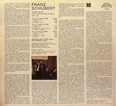 Franz Schubert – Sonatinas For Violin and Piano, Op. 137 (Sonatiny Pro Housle A Klavír) LP