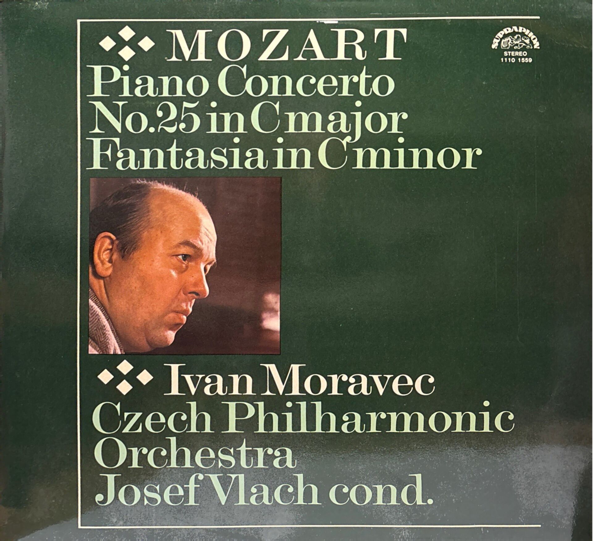 Mozart* - Ivan Moravec, Czech Philharmonic Orchestra*, Josef Vlach – Piano Concerto 25 In C Major / Fantasia In C Minor LP