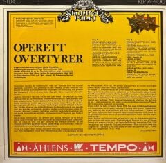 Operett Overtyrer - Franz Lehar, Offenbach, Suppe, Johann Strauss, Oskar Nedbal LP