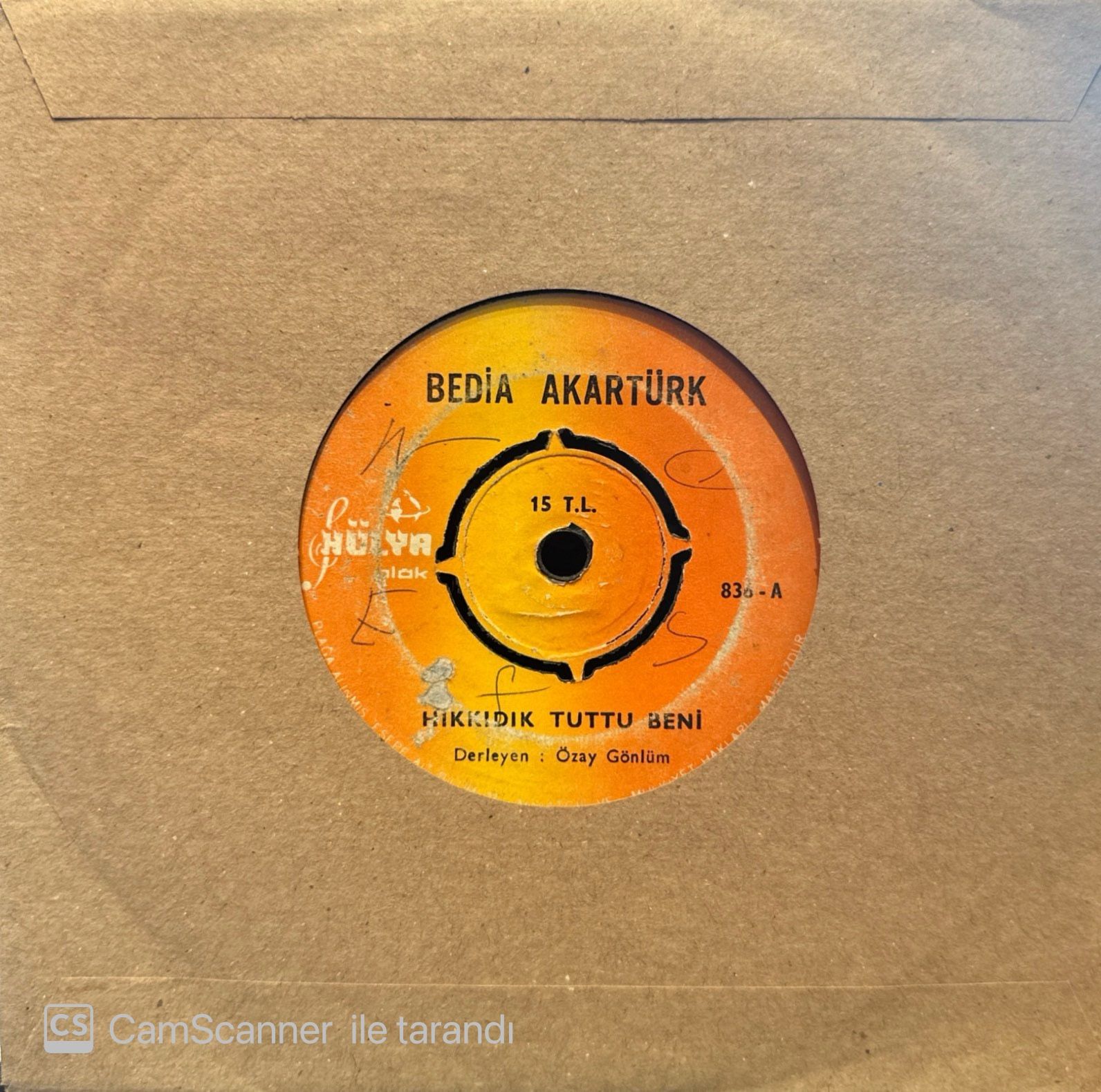 Bedia Akartürk - Bir Kadeh Susuz Rakı / Hıkkıdık Tuttu Beni 45'lik