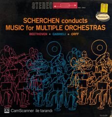 Hermann Scherchen, Wiener Philharmoniker ,Vienna State Opera Orchestra Ludwig van Beethoven, Carl Orff – Scherchen Conducts Music for Multiple Orchestras LP