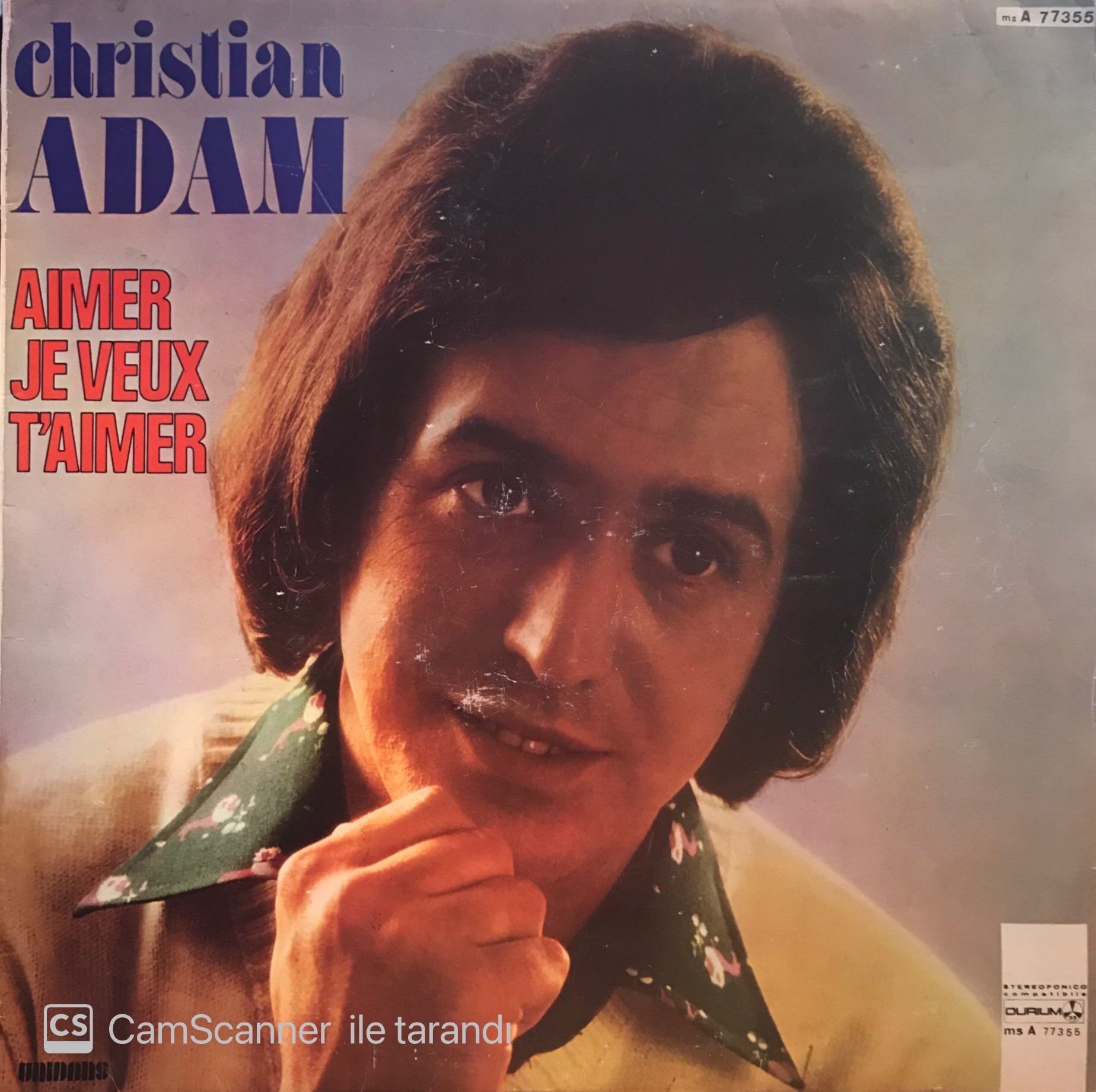 Christian Adam – Aimer, Je Veux T'aimer LP