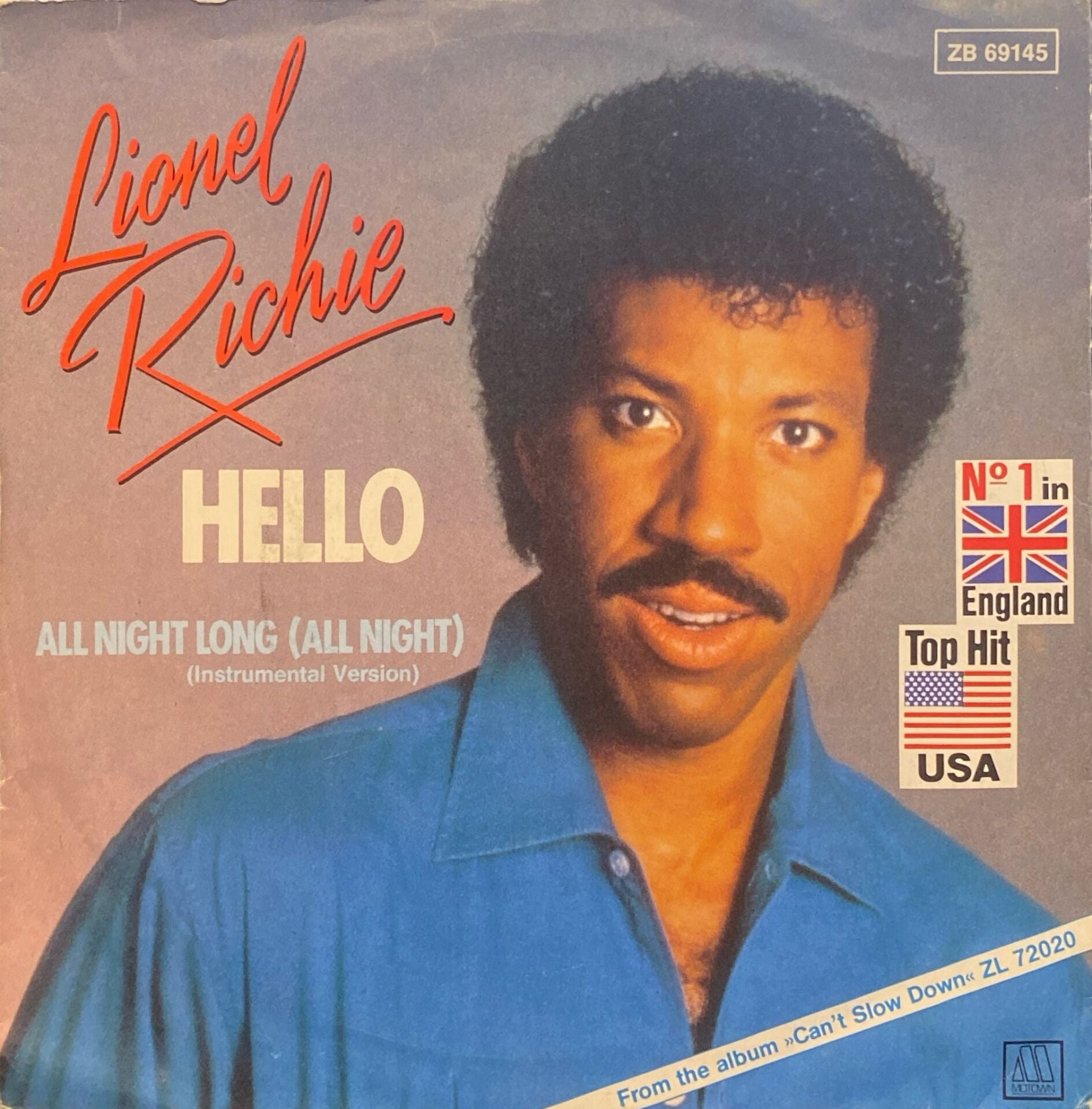 Lionel Richie – Hello / All Night Long (All Night) (Instrumental Version) 45'lik