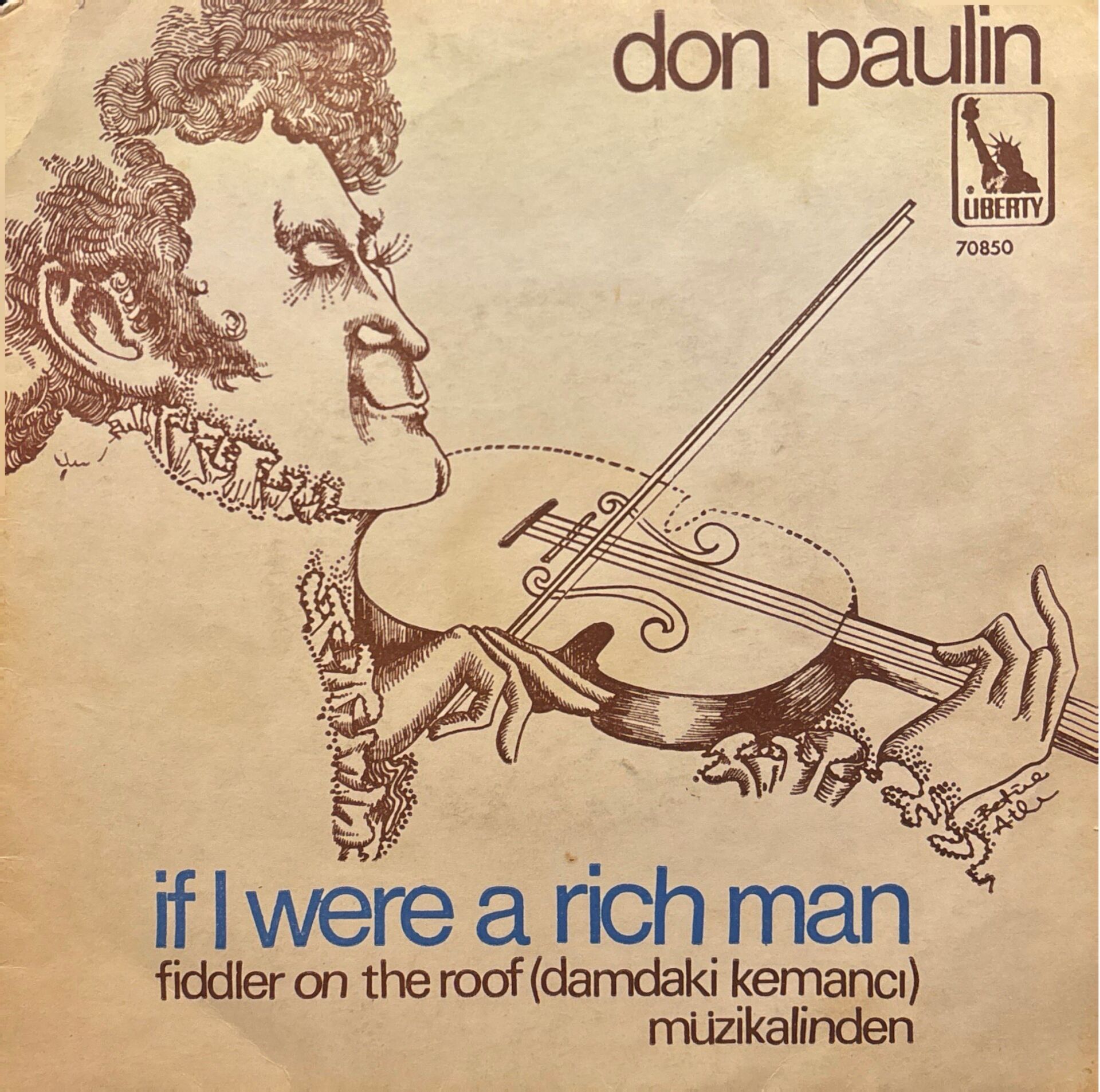 Don Paulin - If I Were A Rich Man / Chussen Kale 45 'lik