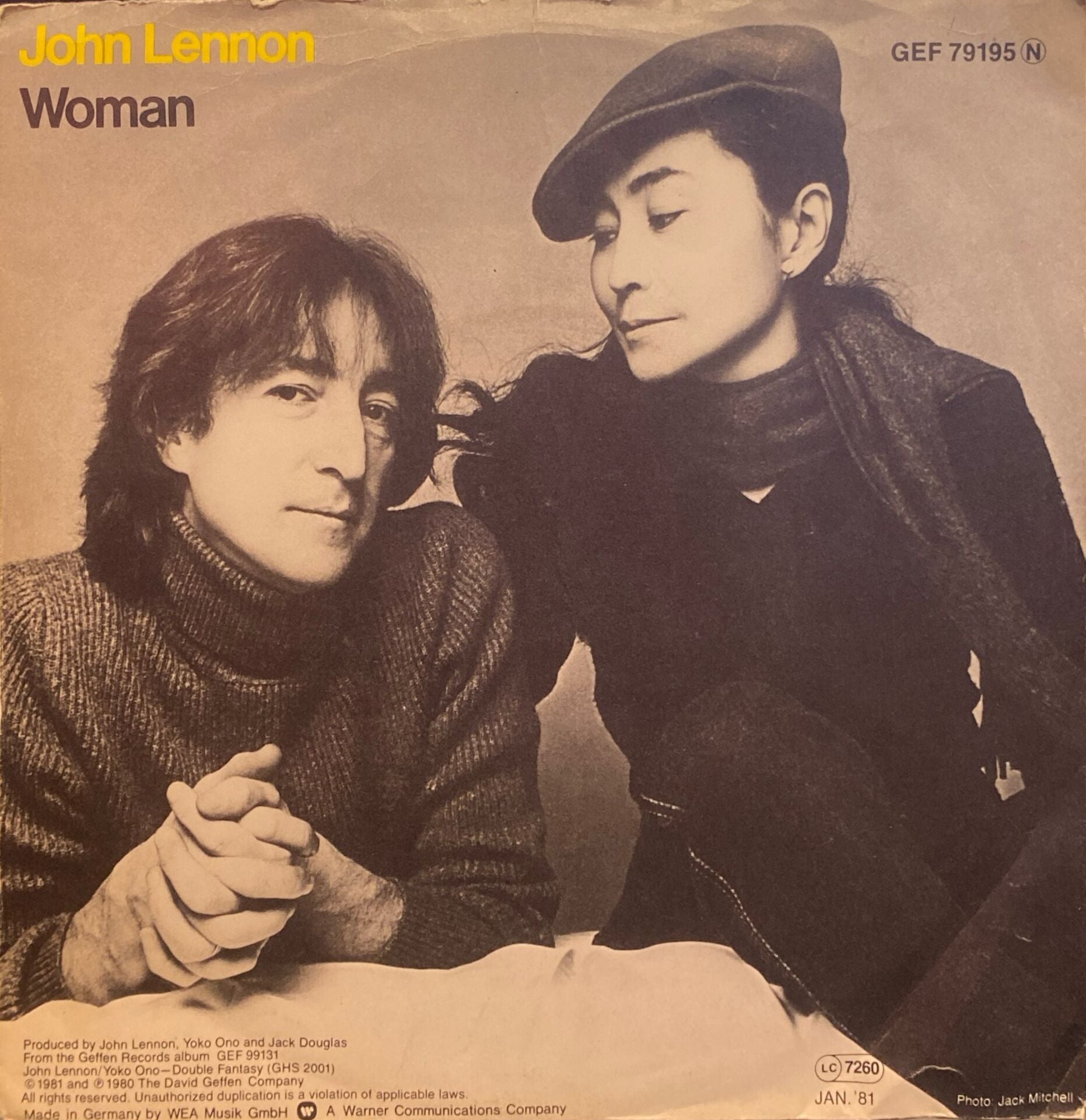 John Lennon / Yoko Ono – Woman / Beautiful Boys 45'lik