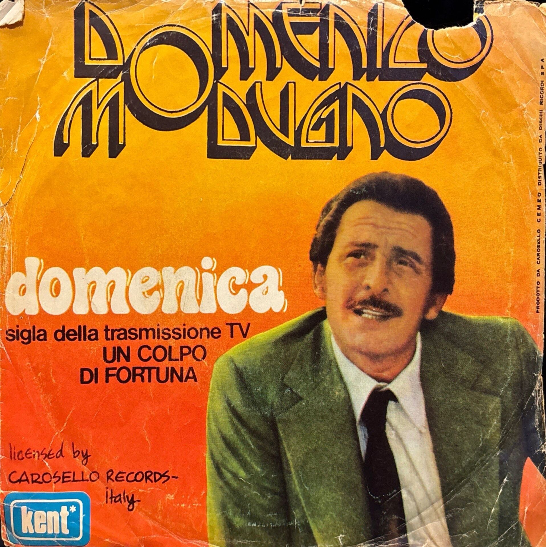 Domenico Modugno - Domenica / Il Maestro Di Violino 45'lik