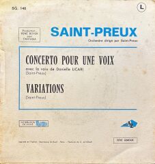 Saint - Preux - Concerto Pour Une Voix / Variations 45'lik
