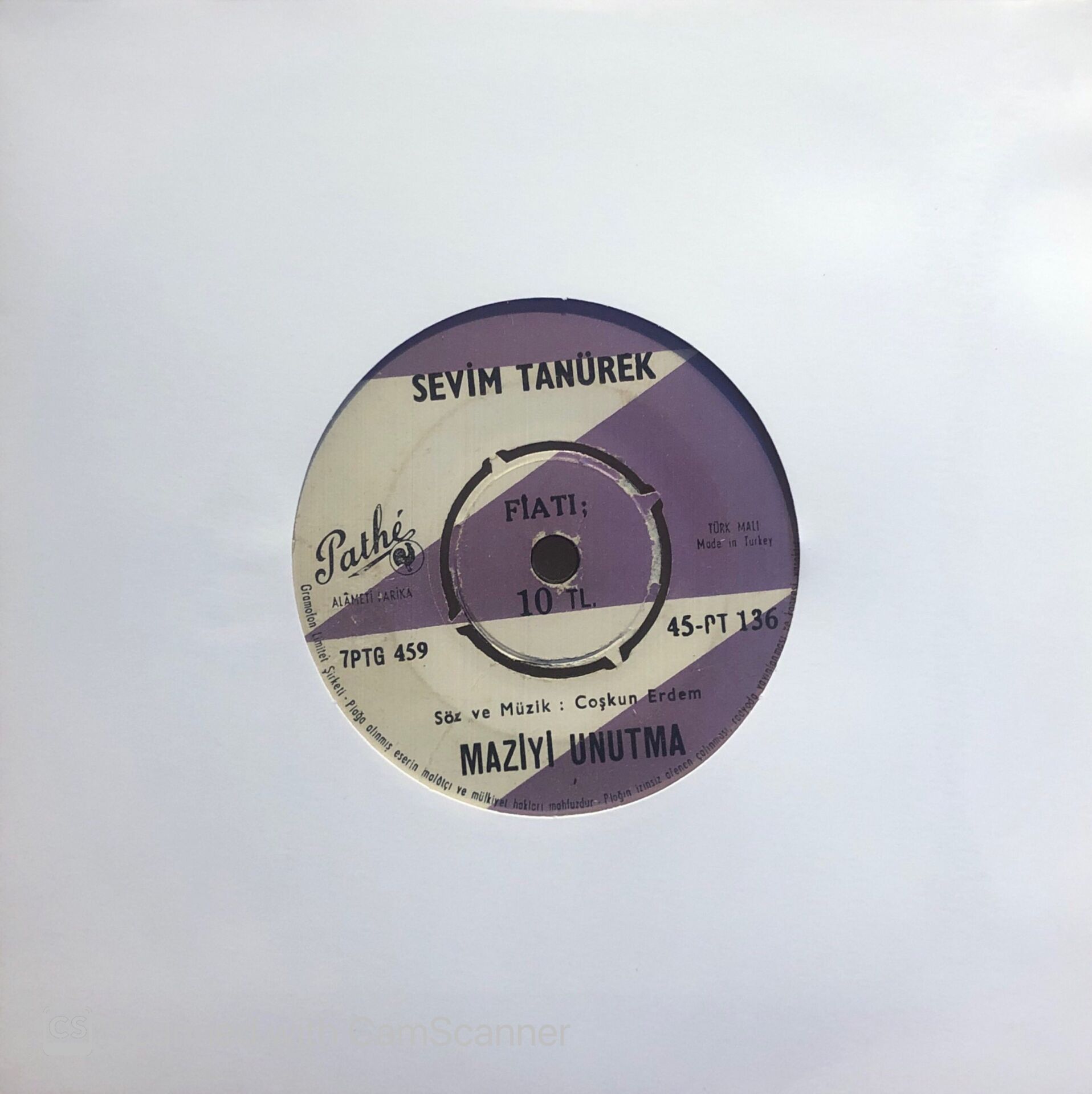 Sevim Tanürek - Maziyi Unutma / Kader Böyle İmiş 45lik