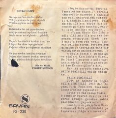 Fikret Kızılok - Güzel Ne Güzel Olmuşsun / Söyle Sazım 45'lik