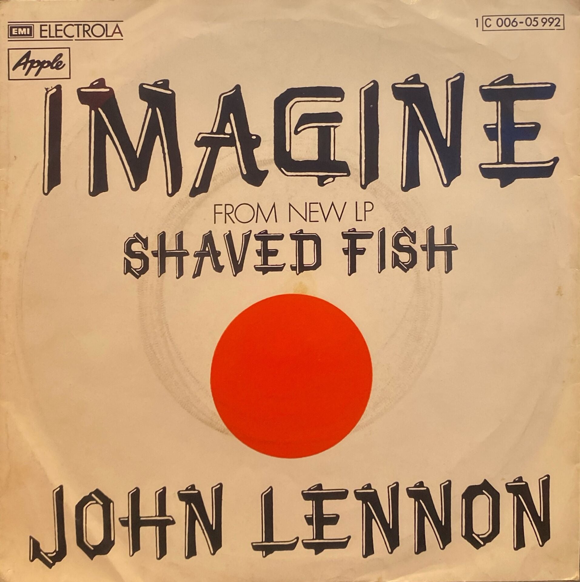 John Lennon – Imagine / Working Class Hero 45'lik