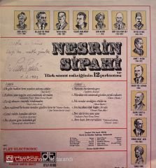 Nesrin Sipahi – Ve Türk Sanat Müziğinin 12 Pırlantası ( Nesrin Sipahi Islak İmzalı ) LP