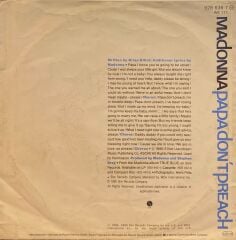 Madonna – Papa Don't Preach / Ain't No Big Deal 45'lik