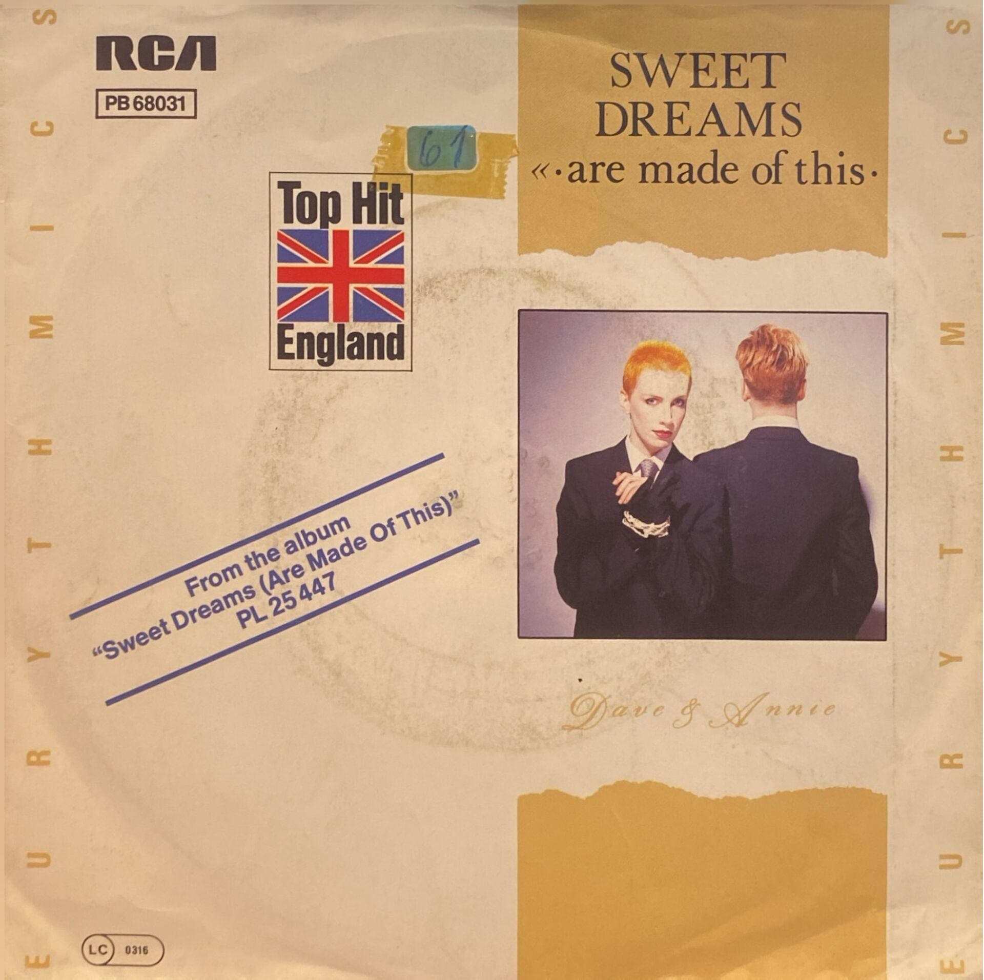 Eurythmics – Sweet Dreams (Are Made Of This) / I Could Give You (A Mirror) 45'lik