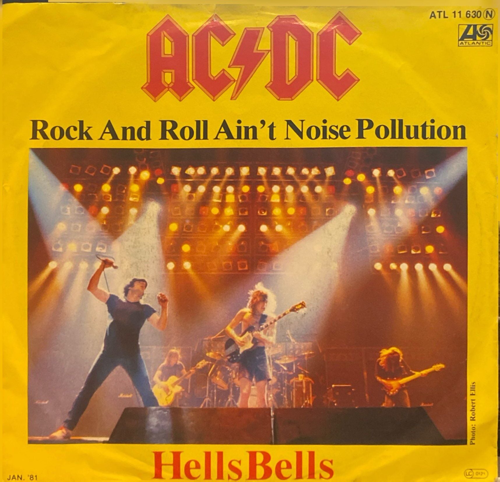 AC/DC – Rock And Roll Ain't Noise Pollution / Hells Bells 45'lik