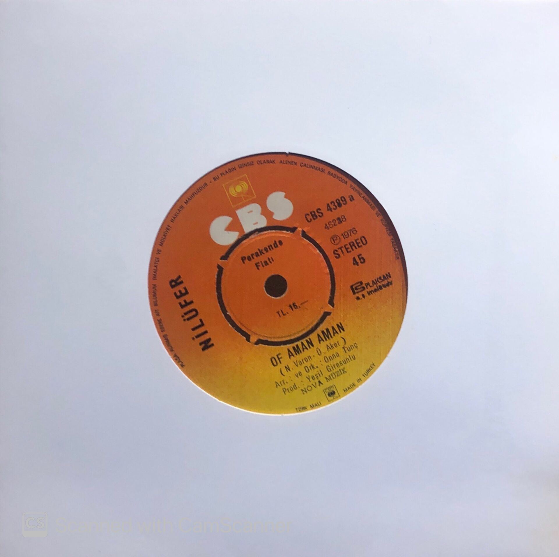 Nilüfer - Of Aman Aman / Kaderime Kaderime 45lik