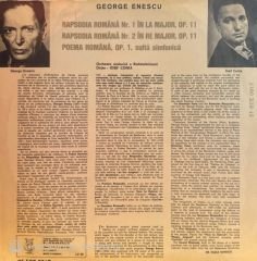 George Enescu – Iosif Conta, Orchestra Simfonică A Radioteleviziunii Române – Rapsodiile Române / Poema Română LP