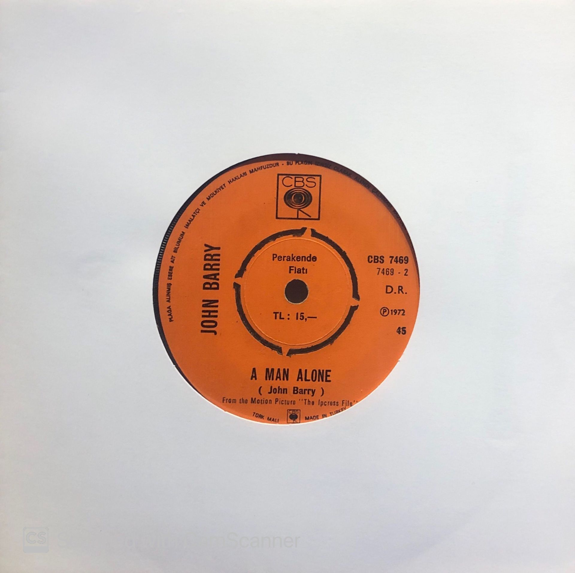 John Barry - A Man Alone / Theme From ''The Persuaders'' 45lik
