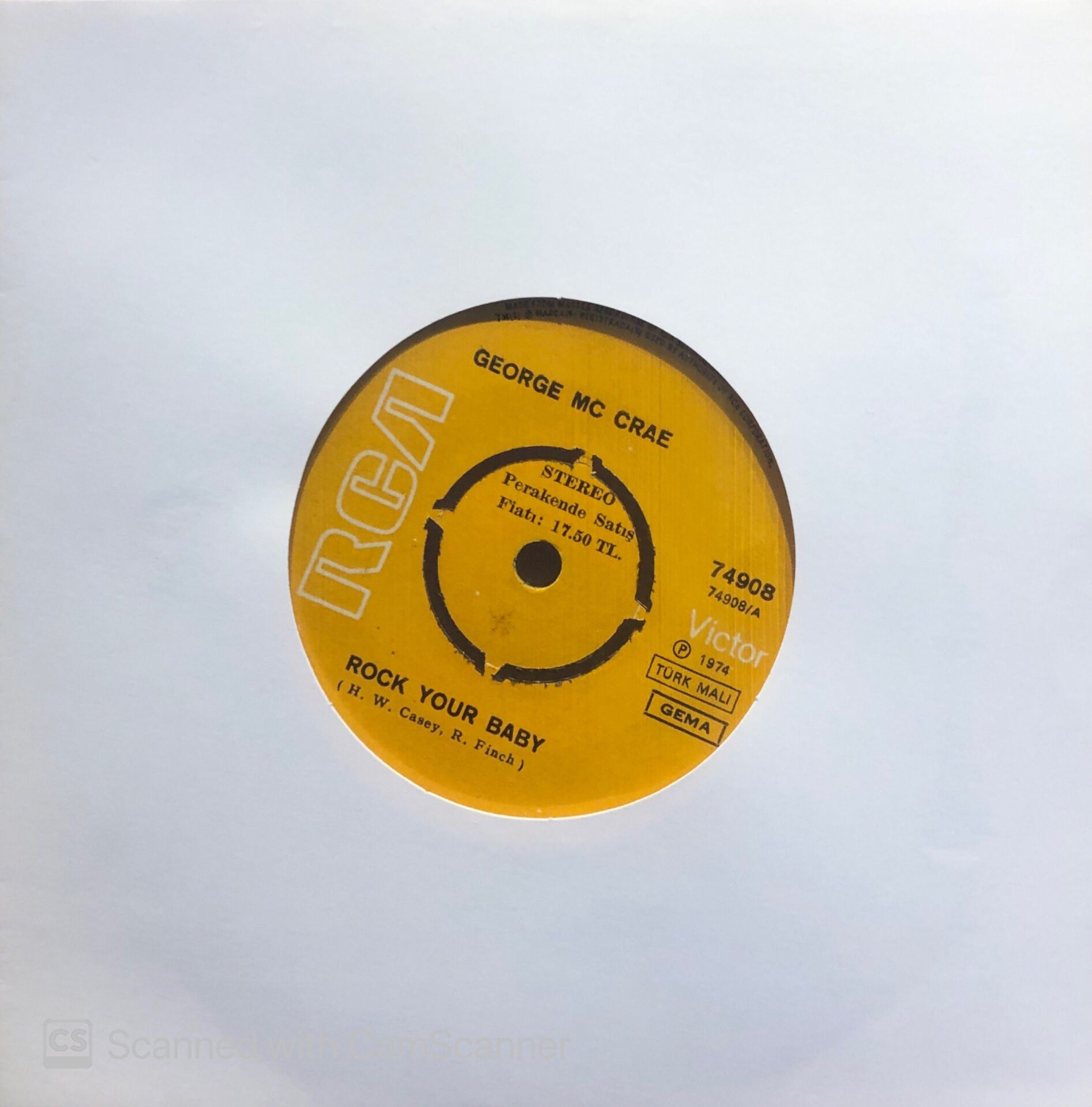 George Mc Crae - Rock Your Baby / Rock Your Baby Part II 45lik