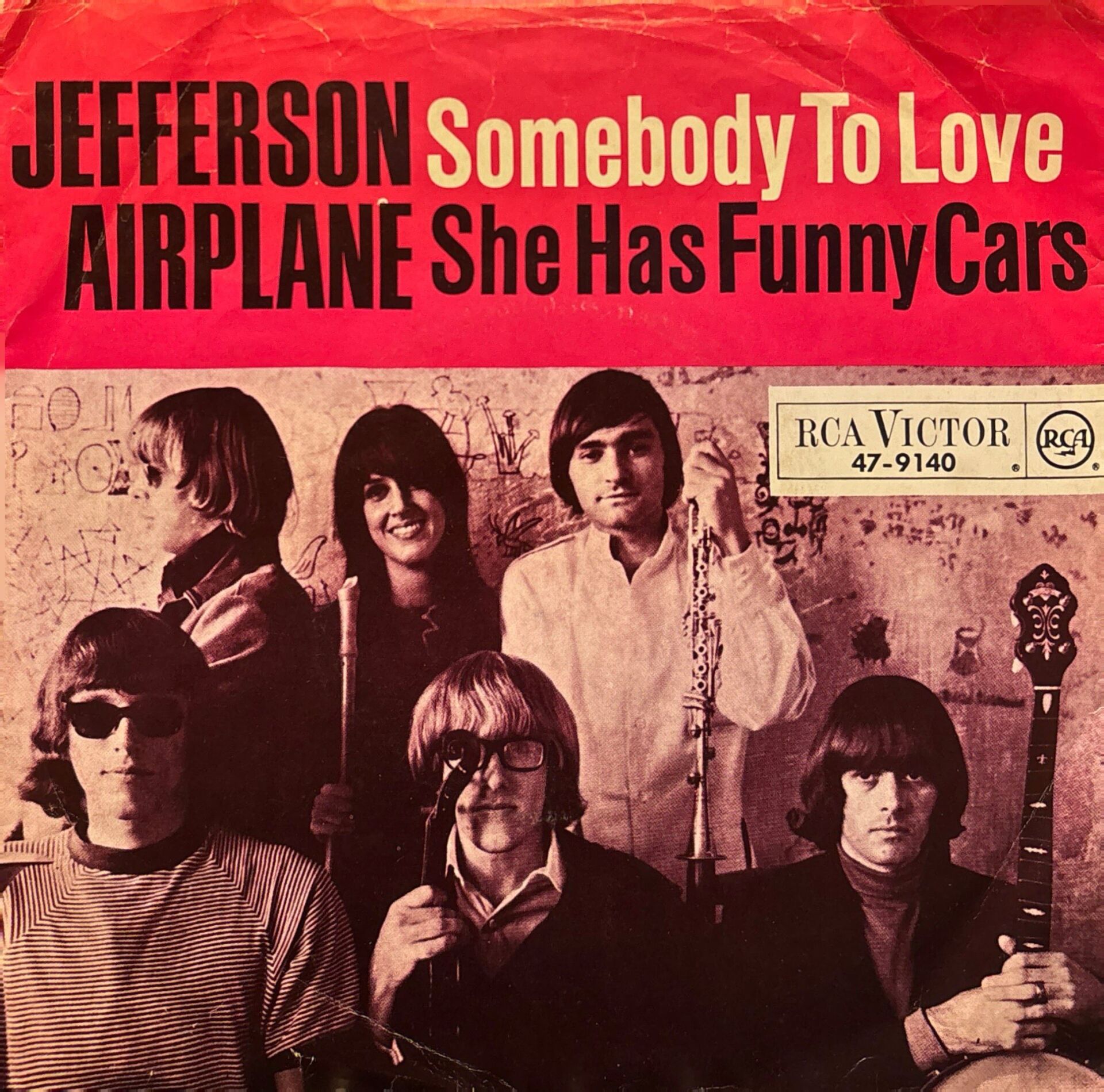 Jefferson Airplane – Somebody To Love / She Has Funny Cars 45'lik