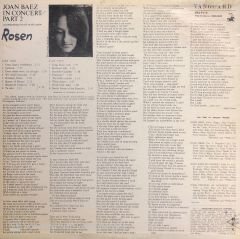 Joan Baez – Joan Baez In Concert, Part 2 LP