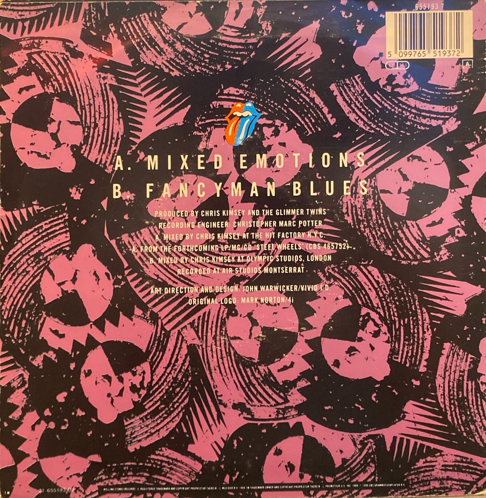 Rolling Stones – Mixed Emotions / Fancyman Blues 45'lik