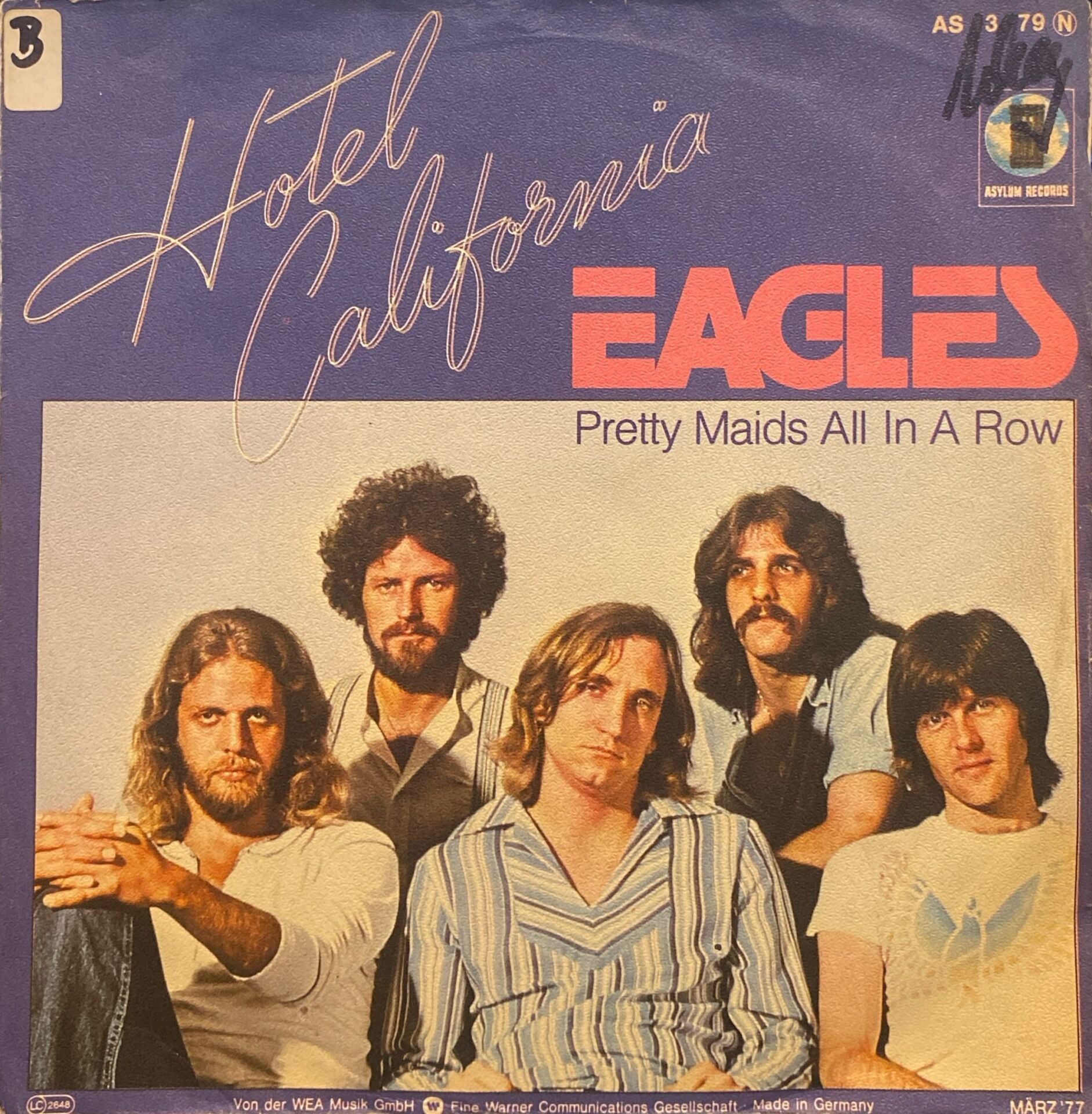 Eagles – Hotel California / Pretty Maids All In A Row 45'lik